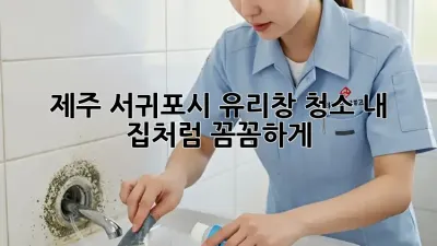 제주 서귀포시 유리창 청소✨ 내 집처럼 꼼꼼하게!